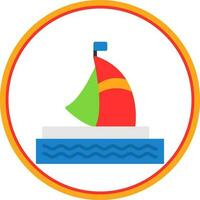 Houseboat Vector Icon Design