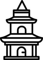 diseño de icono de vector de templo