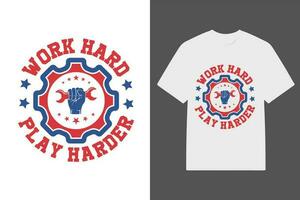 Labor Day T-shirt Design Vector. Labor Day Vector