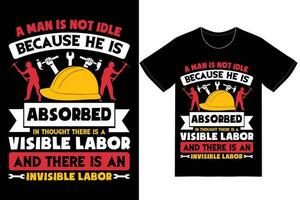 Labor Day T-shirt Design. Labor Day Vector Graphics