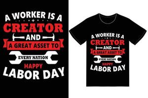 labor día camiseta diseño. labor día vector gráficos