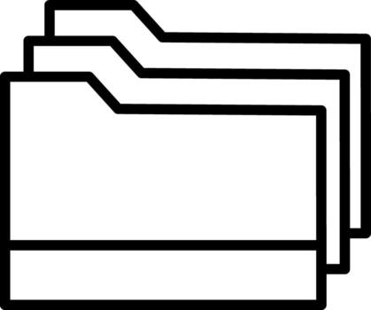 diseño de icono de vector de carpeta
