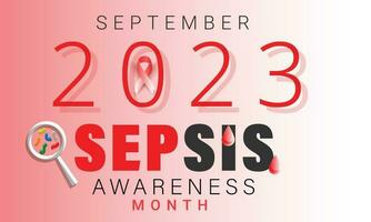 Sepsis awareness month. background, banner, card, poster, template. Vector illustration.