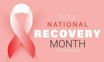 National Recovery month. background, banner, card, poster, template. Vector illustration.