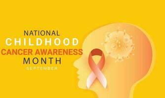 September is Childhood Cancer awareness month. background, banner, card, poster, template. Vector illustration.