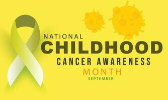 September is Childhood Cancer awareness month. background, banner, card, poster, template. Vector illustration.