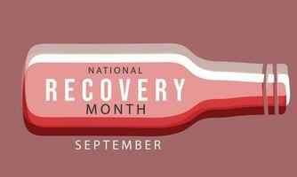 National Recovery month. background, banner, card, poster, template. Vector illustration.