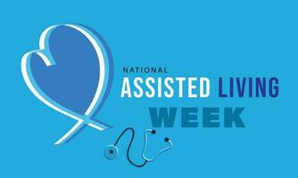 National assisted living week. background, banner, card, poster, template. Vector illustration.