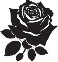 Rose Vector Design Silhouette illustration black color