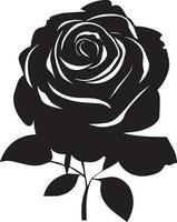 Rose Vector Design Silhouette illustration black color