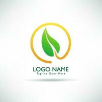 creative Green Leaf eco organic Logo design vector template. green environmental concept, ecological.