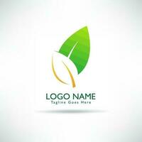 creative Green Leaf eco organic Logo design vector template. green environmental concept, ecological.