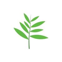 Green tree leaf vector illustration isolated on transparent background