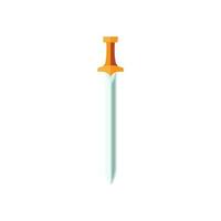 Cartoon game sword. Crossed Knight Sword Ancient Weapon Cartoon Design vector