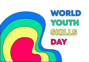 world youth skills day for poster, banner, card, social media. vector