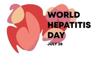 vector world hepatitis day banner with liver illustration