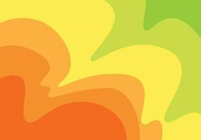 HD abstract wavy background with gradation orange, yellow, green color. Vector illustration