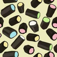 Licorice vector seamless pattern. Finnish food.