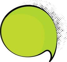 Pop art style green speech bubble. vector