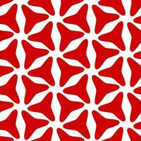 Cute abstract background with red streamlined shapes in the shape of a triangle. Decoration for gift wrapping paper, fabric, clothing, textiles, texture, scrapbook. Vector illustration