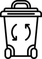 diseño de icono de vector de papelera de reciclaje