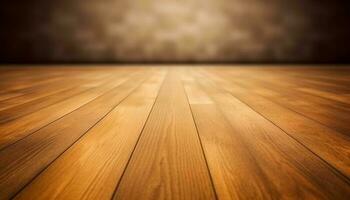 Rustic hardwood flooring creates abstract pattern in modern home interior generated by AI photo