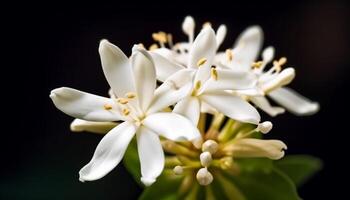 Fresh yellow daisy, a symbol of fragility and elegance generated by AI photo