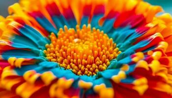 Vibrant yellow gerbera daisy, a single flower in focus generated by AI photo