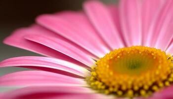 vibrante gerbera margarita en formal jardín vitrinas belleza en naturaleza generado por ai foto