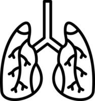 diseño de icono de vector de pulmones