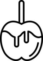 diseño de icono de vector de manzana de caramelo