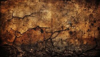 Abstract rusty steel wall with spotted yellow vignette design generated by AI photo