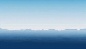 Mountain peak silhouette against blue sunset sky, beauty in nature generated by AI photo