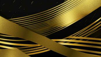 Golden metallic wave pattern creates modern abstract backdrop for celebration generated by AI photo