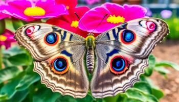 Vibrant butterfly collection showcases natural beauty and elegance in nature generated by AI photo