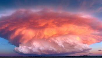 temperamental cielo terminado agua con vibrante colores a oscuridad generado por ai foto