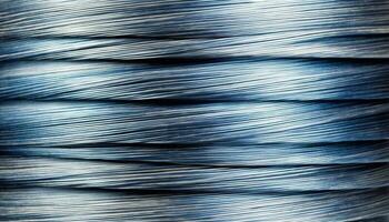 metálico a rayas cable en un fila crea futurista caos al aire libre generado por ai foto
