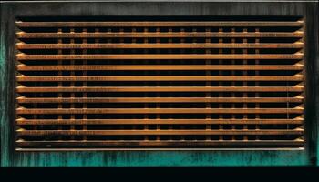 Rusty steel plates in a row create a textured backdrop generated by AI photo