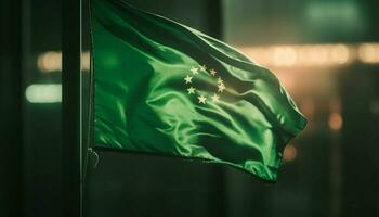 el ondulación bandera, un símbolo de patriotismo y nacional orgullo generado por ai foto