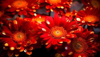 Vibrant gerbera daisy, a burst of summer beauty in nature generated by AI photo