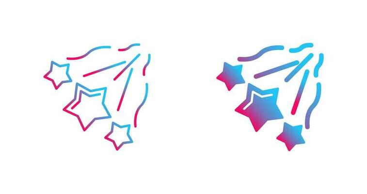 Falling Stars Vector Icon