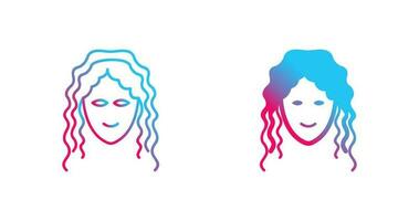 Hair Curly Vector Icon