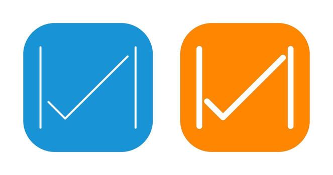 Unique Tick Vector Icon