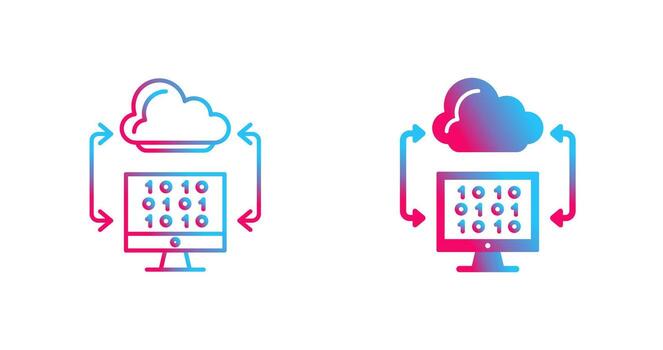 Cloud Coding Vector Icon