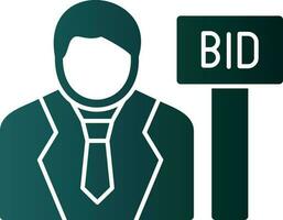 Bid Vector Icon Design