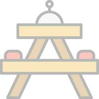Picnic table Vector Icon Design
