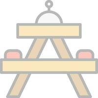 Picnic table Vector Icon Design