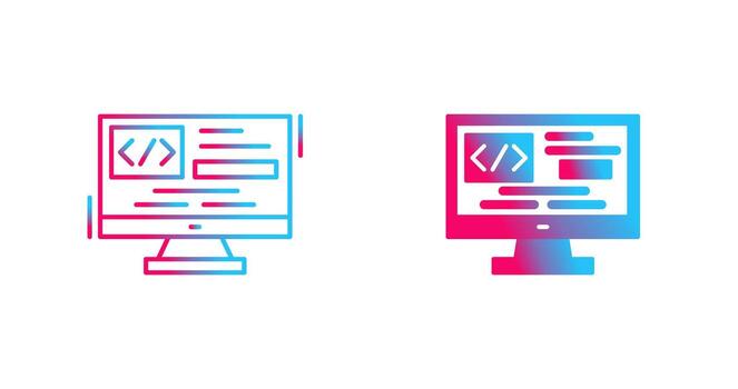 icono de vector de codificación