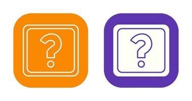 Unique Question Mark Vector Icon