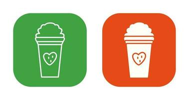 Unique Strawberry Milkshake Vector Icon